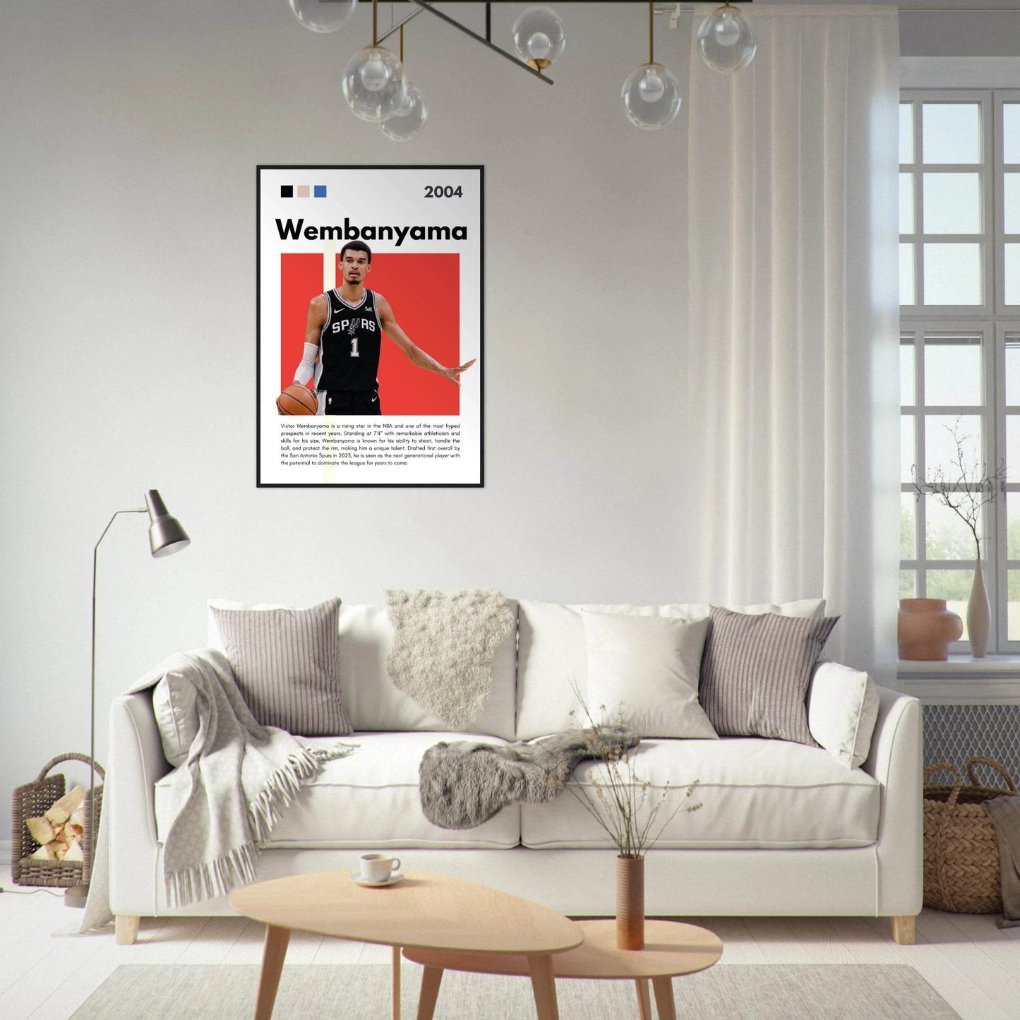 Victor Wembanyama Wemby Spurs Modern Art Print - Vibrantwalls