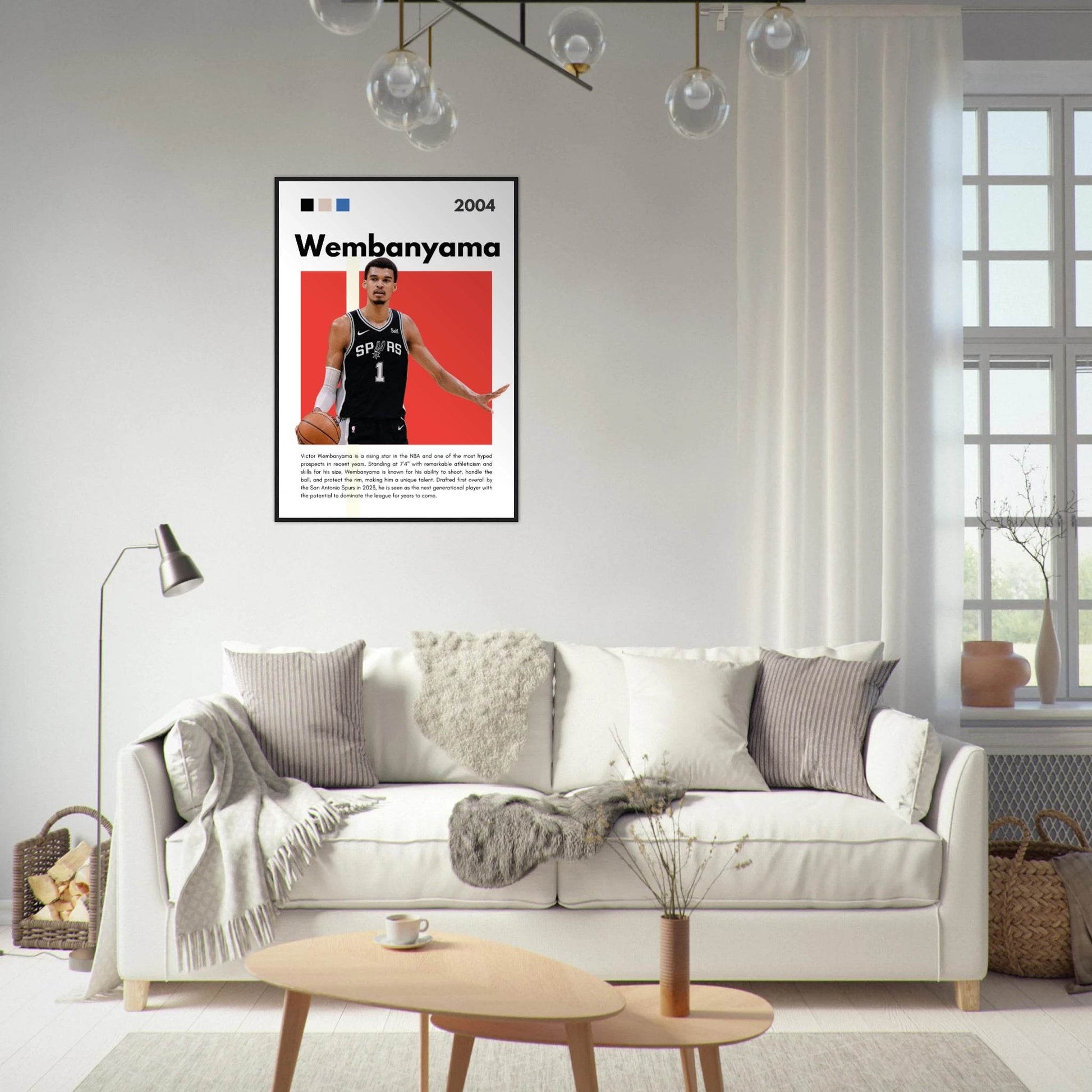 Victor Wembanyama Wemby Spurs Modern Art Print - Vibrantwalls