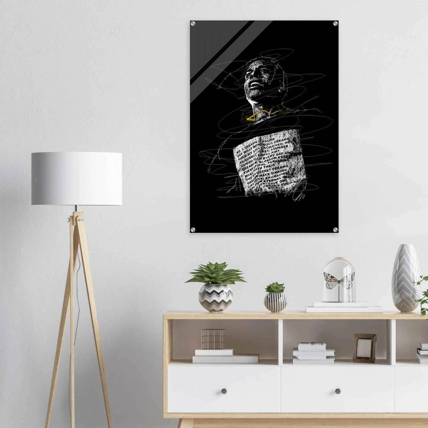 Connor McGregor Scribble Art Acrylic Print – Abstract, Bold, Modern Wall Decor in Various Sizes