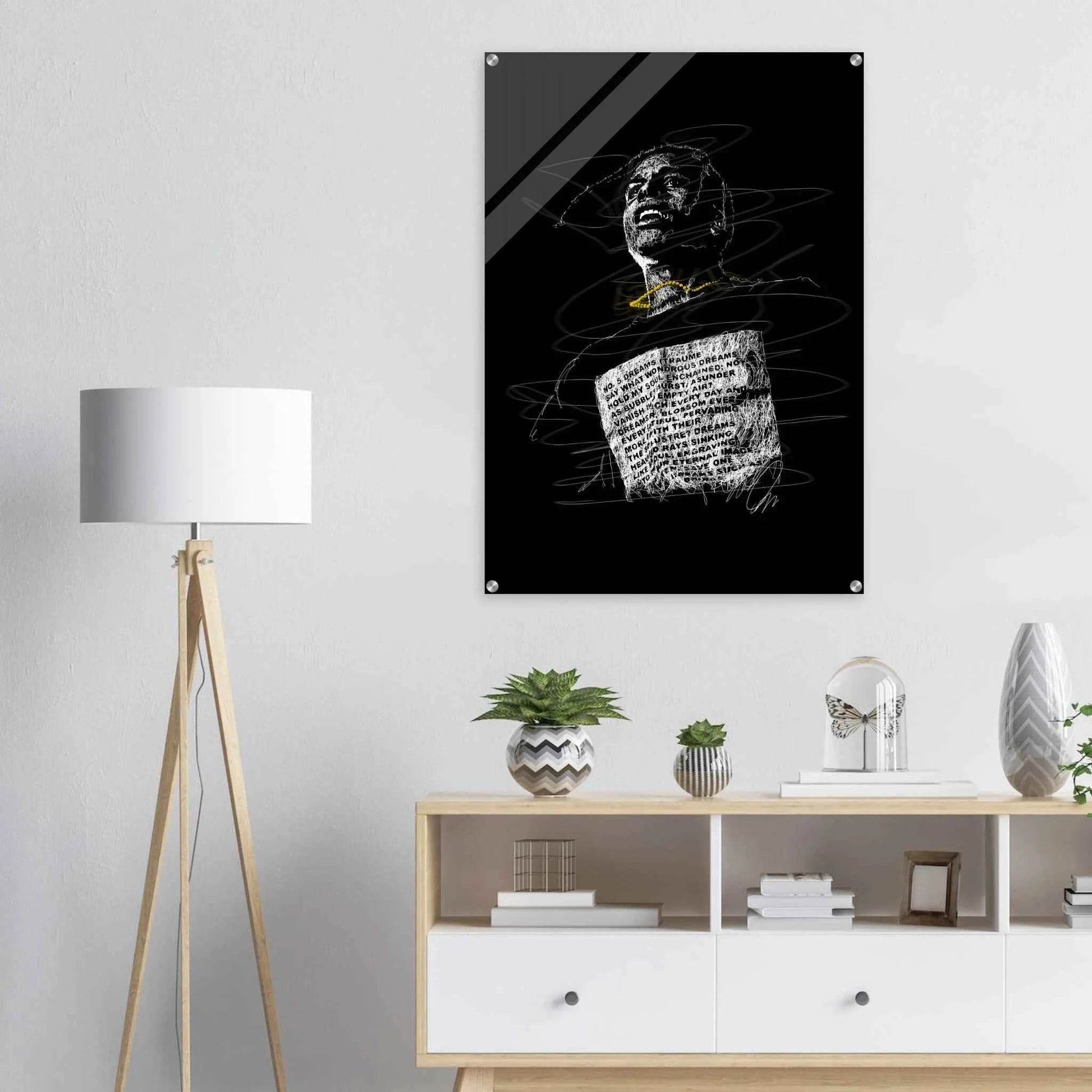 Connor McGregor Scribble Art Acrylic Print – Abstract, Bold, Modern Wall Decor in Various Sizes