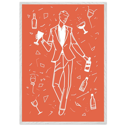 Gin Tonic Recipe Art - Elegant Typography Cocktail Print - Vibrantwalls