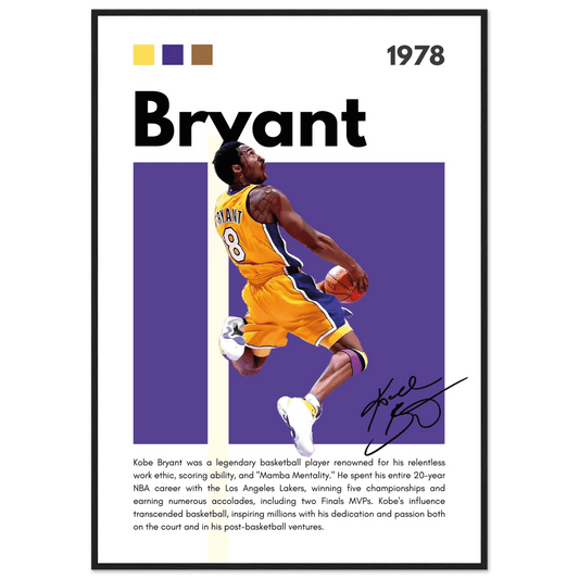 Kobe Bryant Black Mamba Lakers Vintage Poster - Vibrantwalls