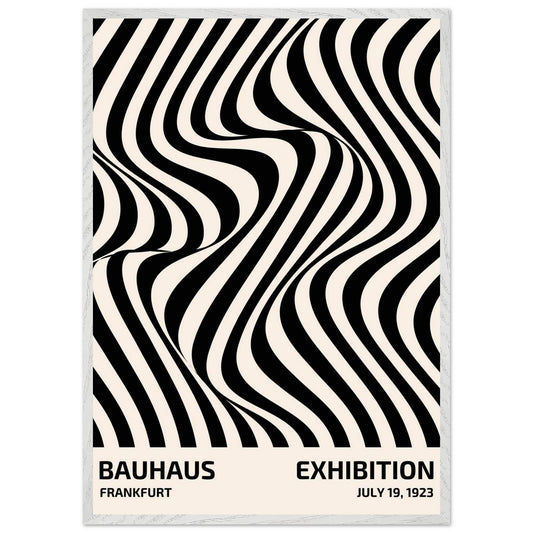 Bauhaus Black and White Op Art - Modern Geometric Wall Décor - Vibrantwalls
