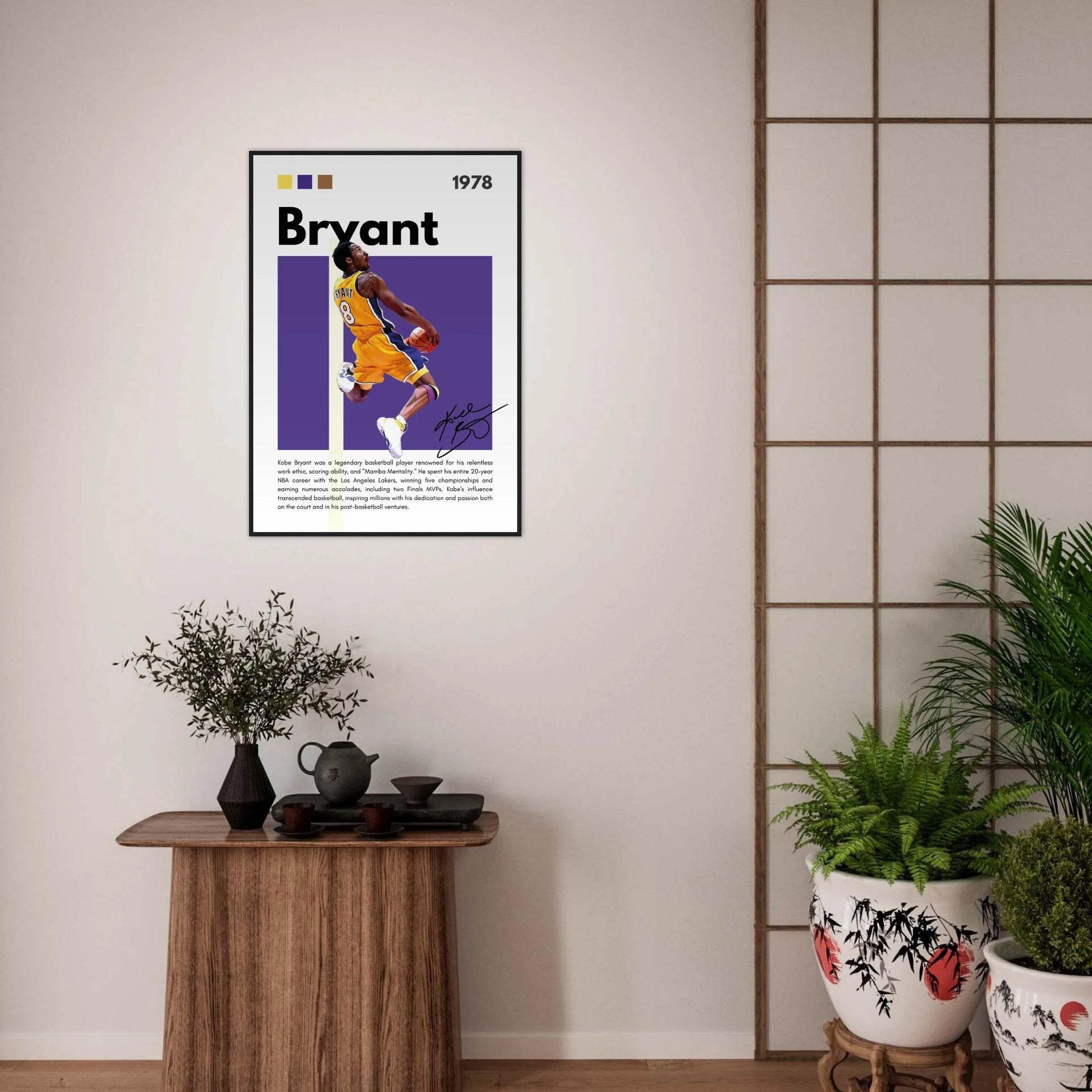 Kobe Bryant Black Mamba Lakers Vintage Poster - Vibrantwalls