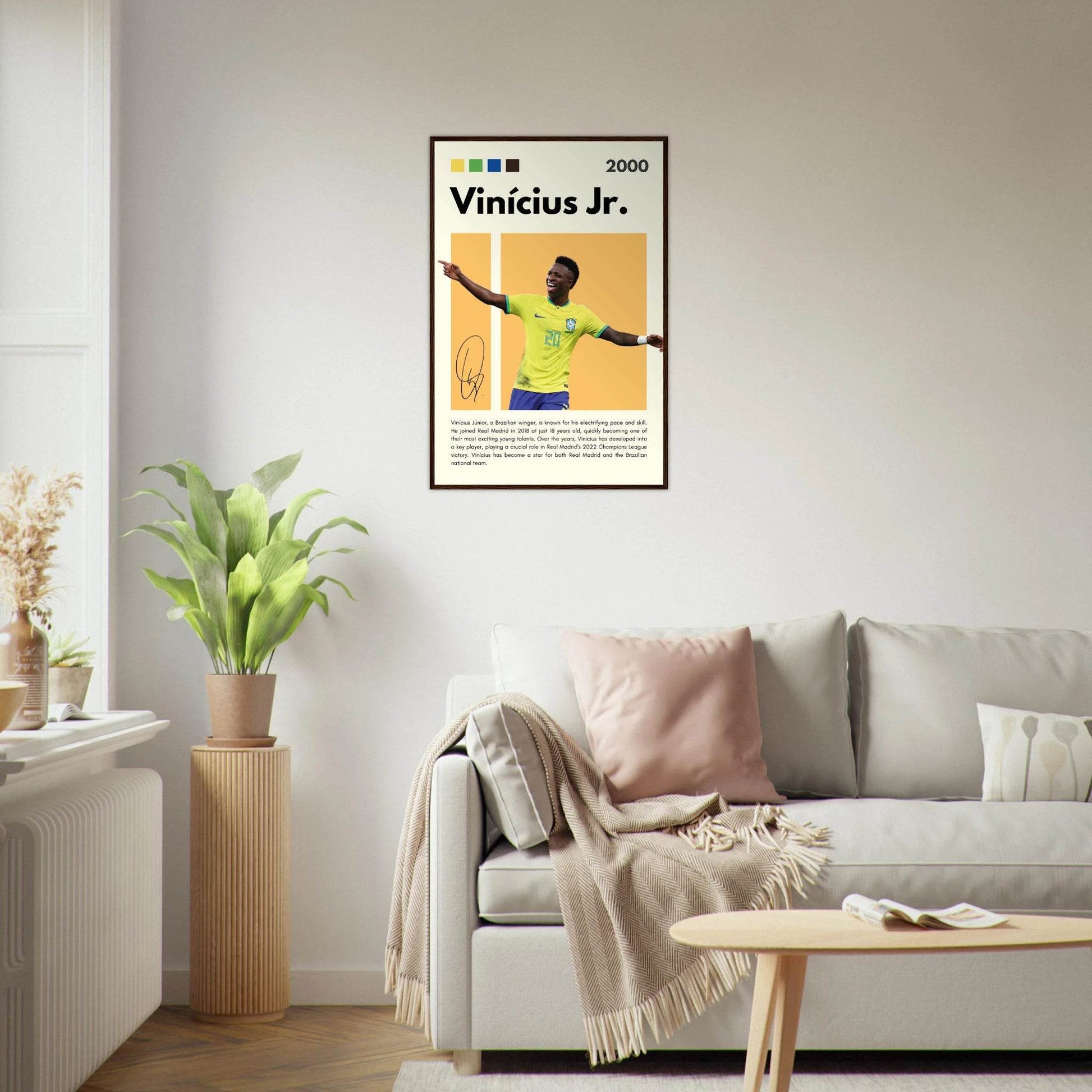 Vinicius Jr. Brazil Soccer Football Legends Poster Wall Art - Vibrantwalls