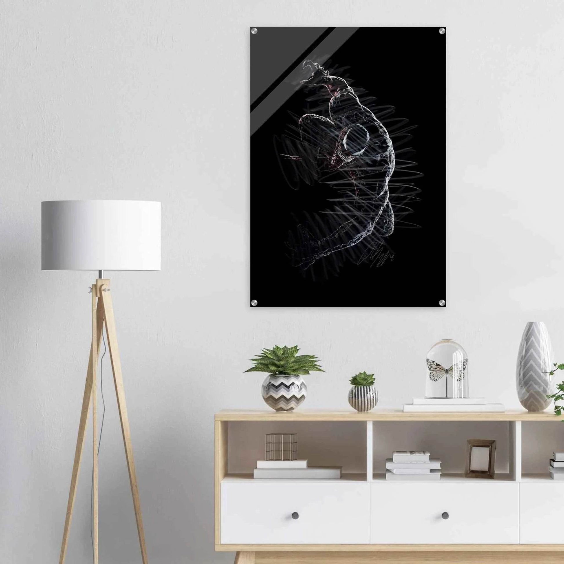 Abstract Glimmer Acrylic Print – Dynamic, Ghostly, Modern Wall Art in 18 Sizes - Vibrantwalls