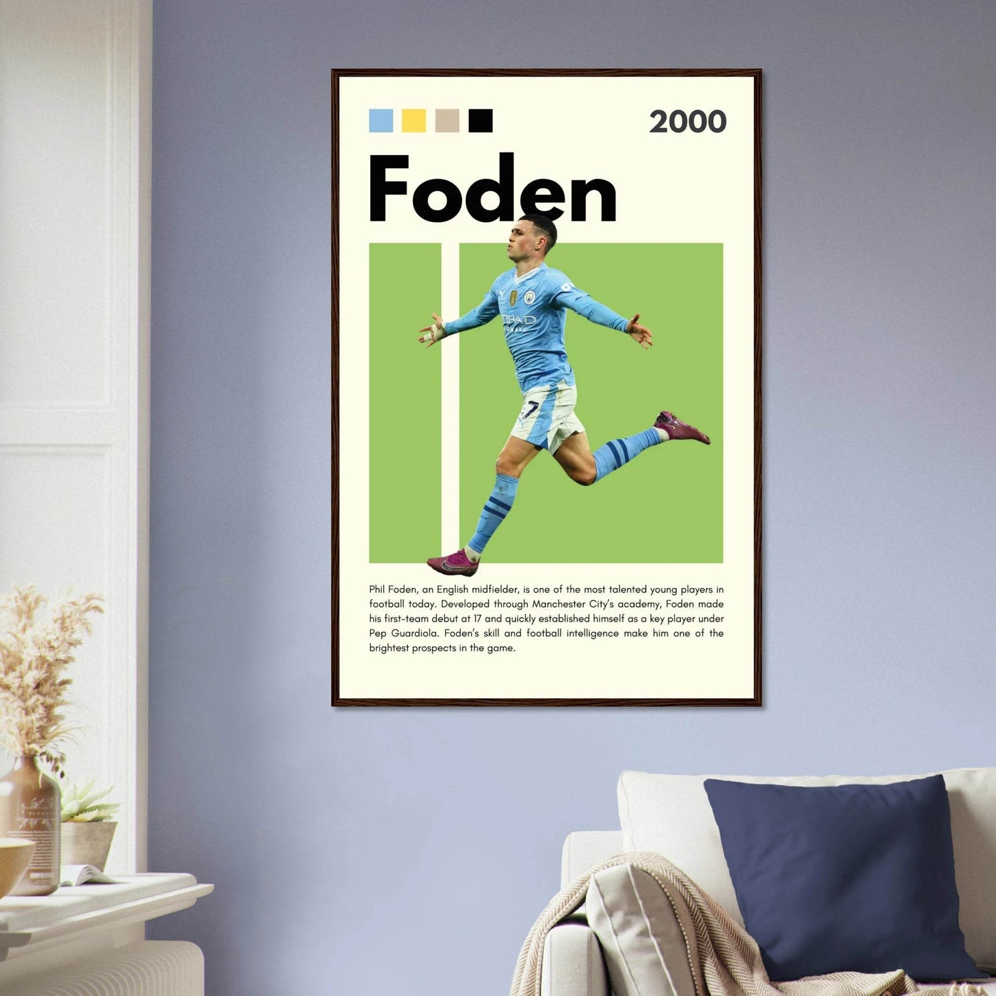 Phil Foden Manchester City Football Legend Poster Vibrantwalls