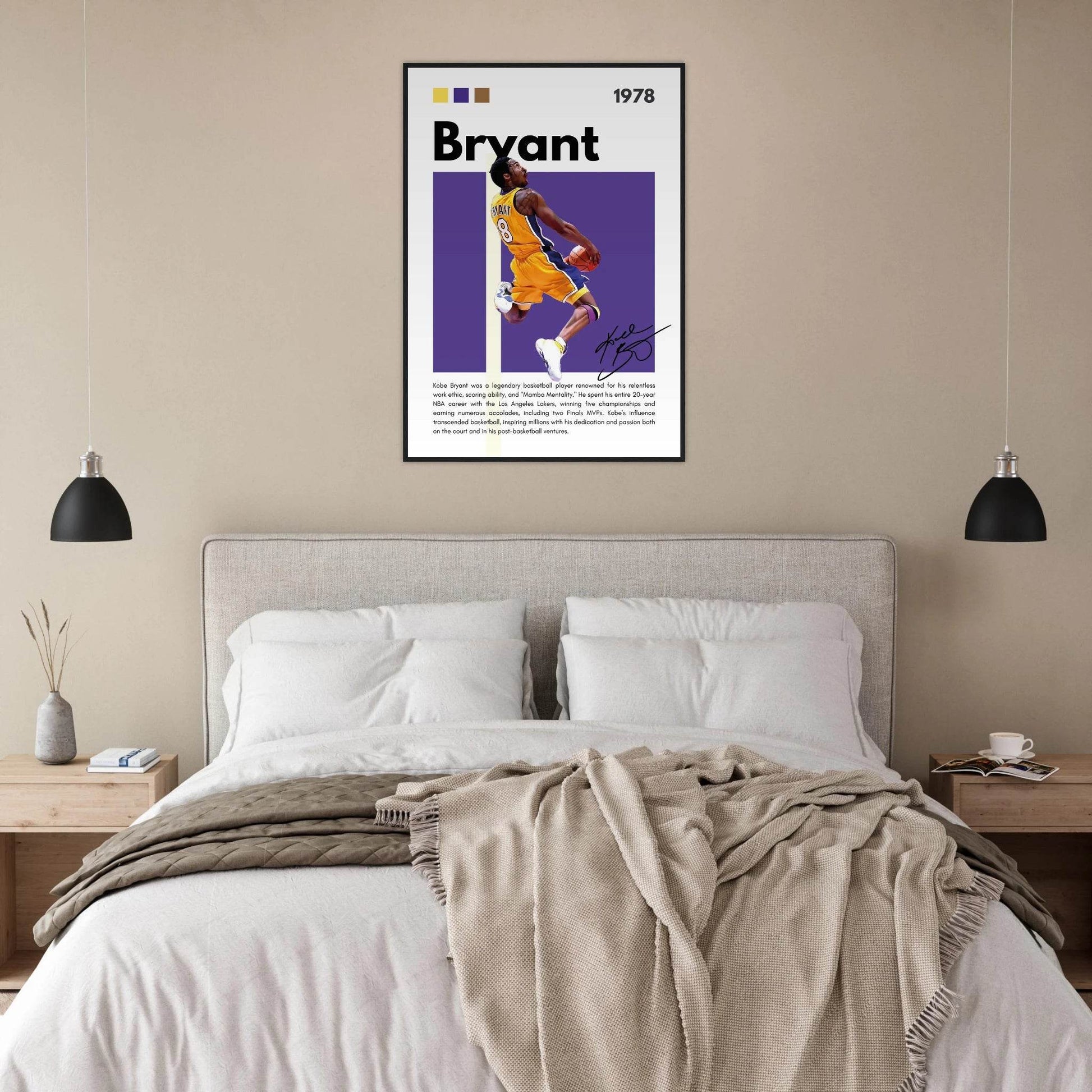 Kobe Bryant Black Mamba Lakers Vintage Poster - Vibrantwalls
