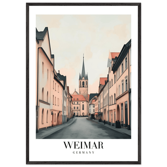 Weimar Germany Framed Poster – Vintage European Cityscape Wall Art with Wooden Frame - Vibrantwalls