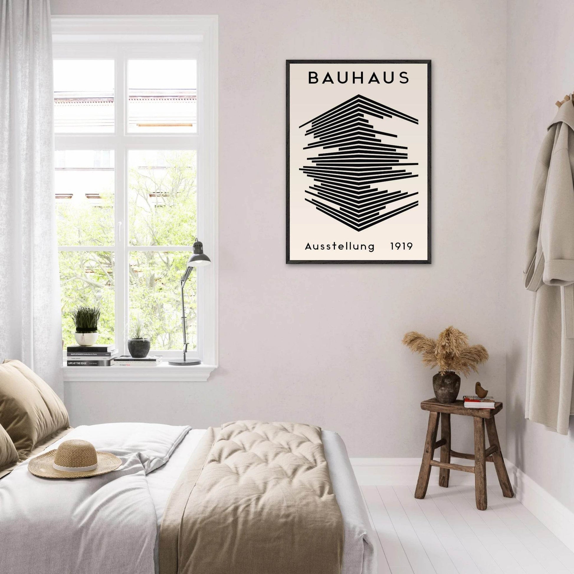 Bauhaus Black White Geometric Movement Style Design Wall Art - Vibrantwalls