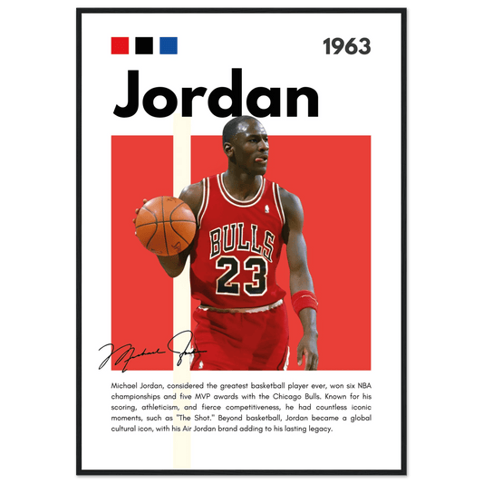 Michael Jordan Air Jordan Bulls Retro Print - Vibrantwalls