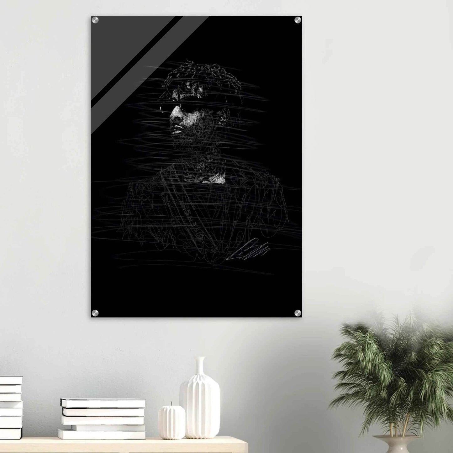 Connor McGregor Scribble Art Acrylic Print – Abstract, Dynamic, Modern Wall Decor in Various Sizes