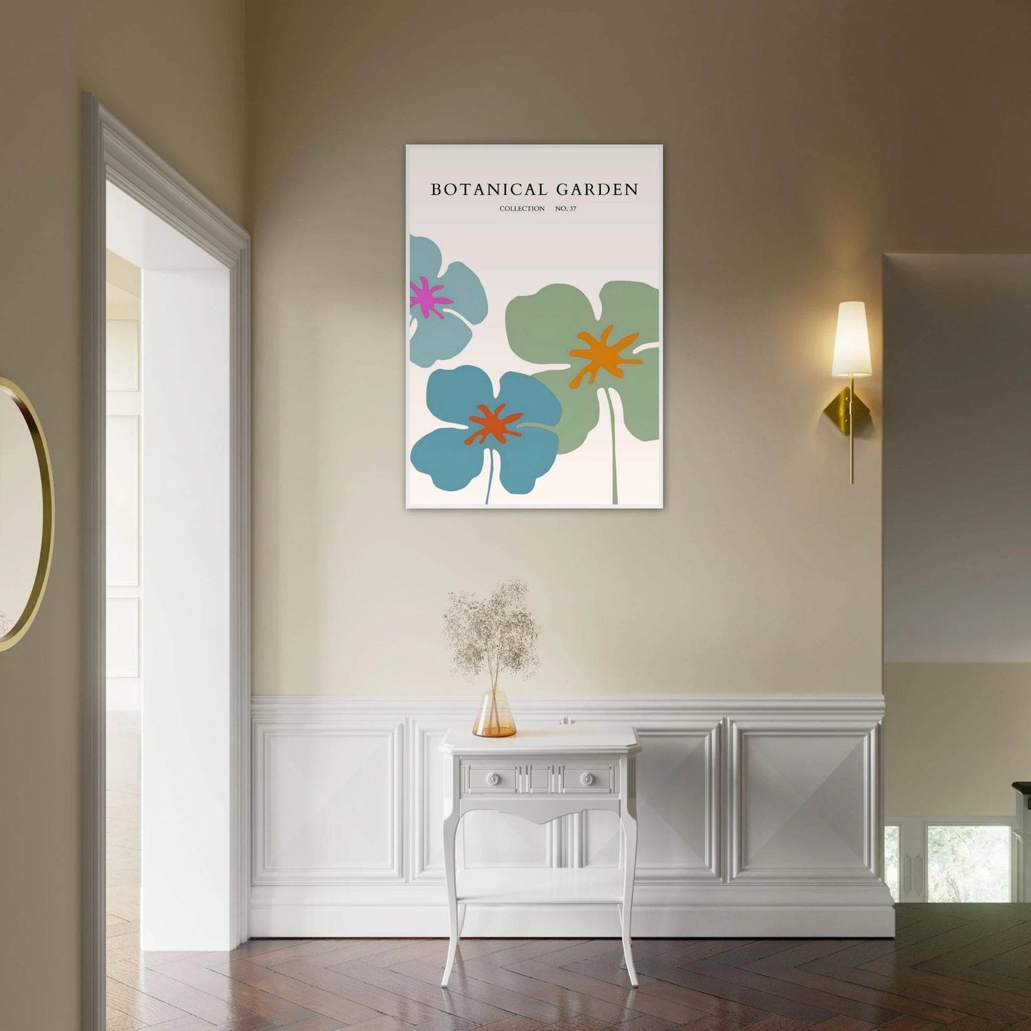 Abstract Botanical Garden Framed Posters – Vibrant Floral Art Prints in Your Choice of Frame & Size | Ready-to-Hang - Vibrantwalls