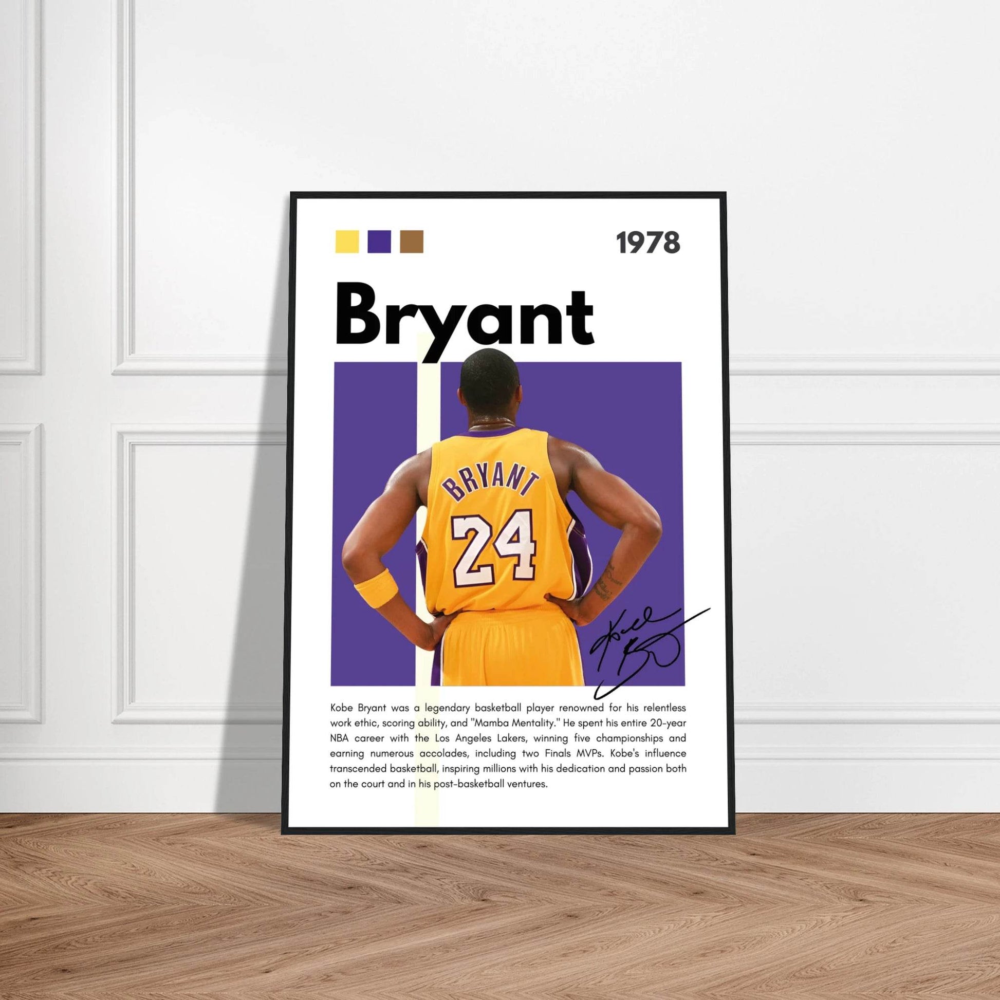 Kobe Bryant Mamba Mentality Lakers Framed Poster - Vibrantwalls