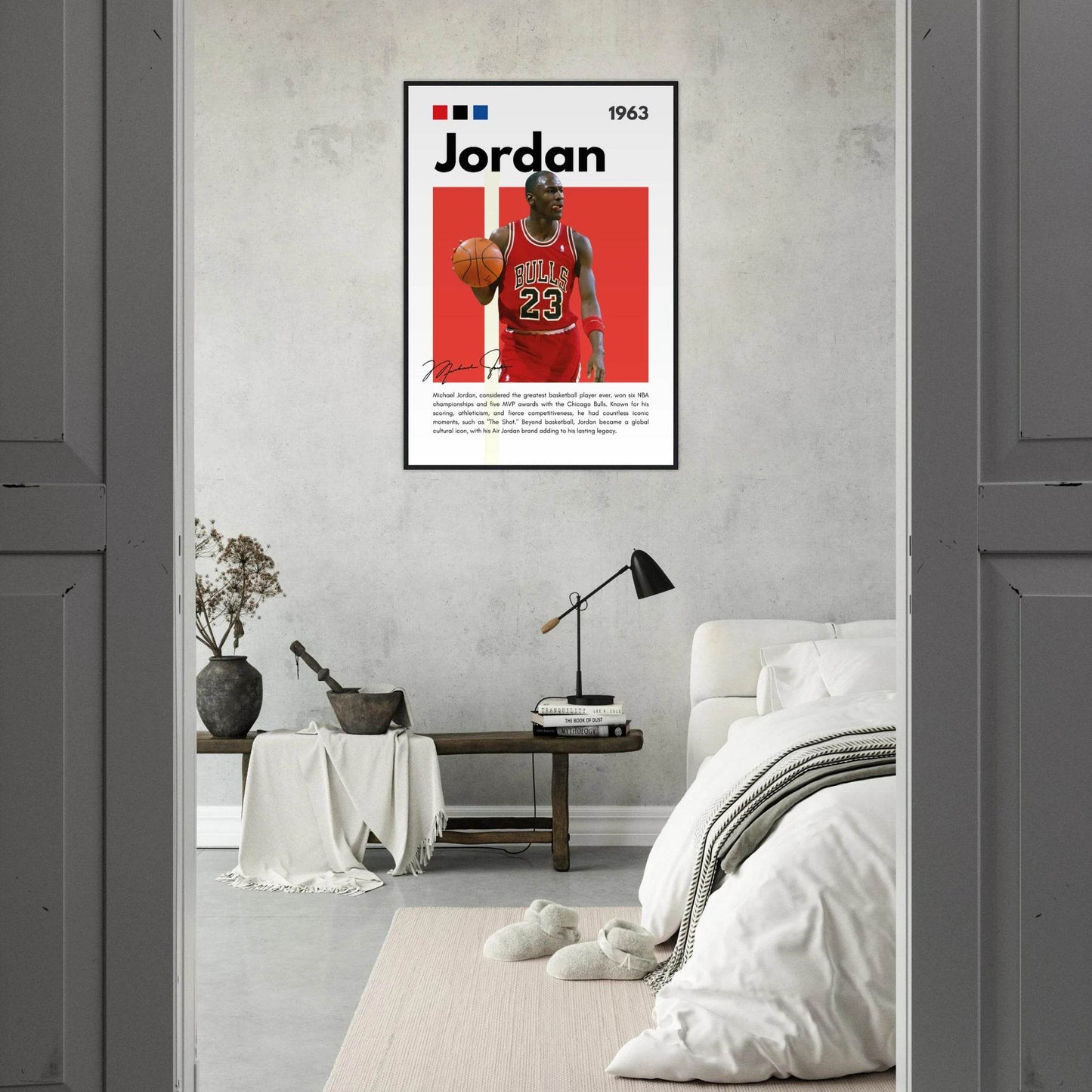 Michael Jordan Air Jordan Bulls Retro Print - Vibrantwalls