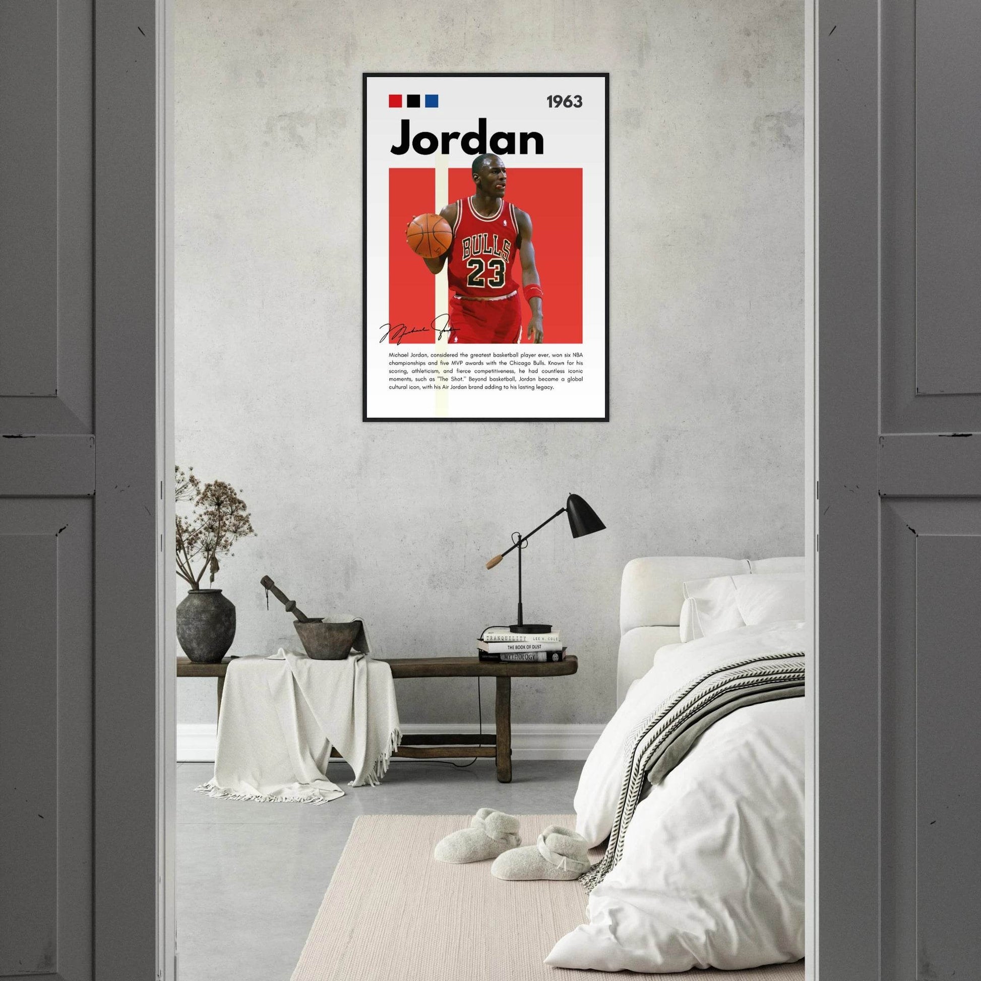 Michael Jordan Air Jordan Bulls Retro Print - Vibrantwalls
