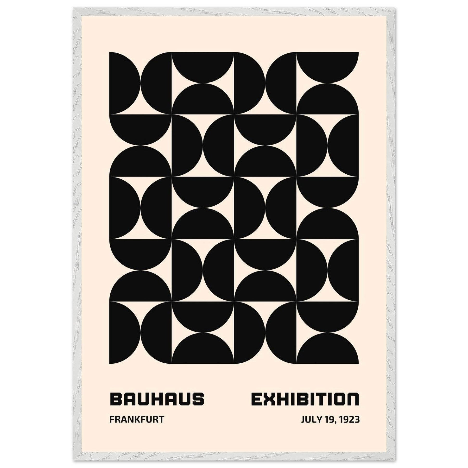 Bauhaus Black Beige Geometric Movement Design Poster Wall Art - Vibrantwalls