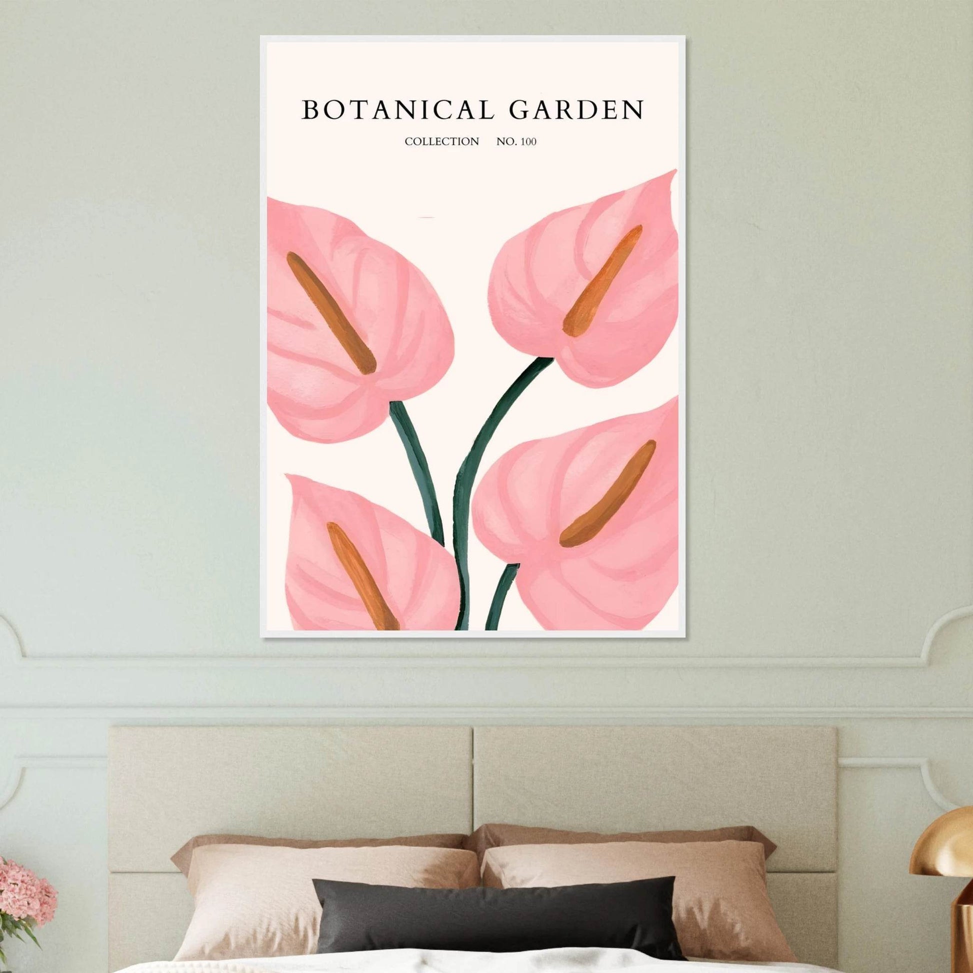 Botanical Garden Framed Poster – Pink Anthurium Bloom Art Print | Elegant & Ready-to-Hang - Vibrantwalls