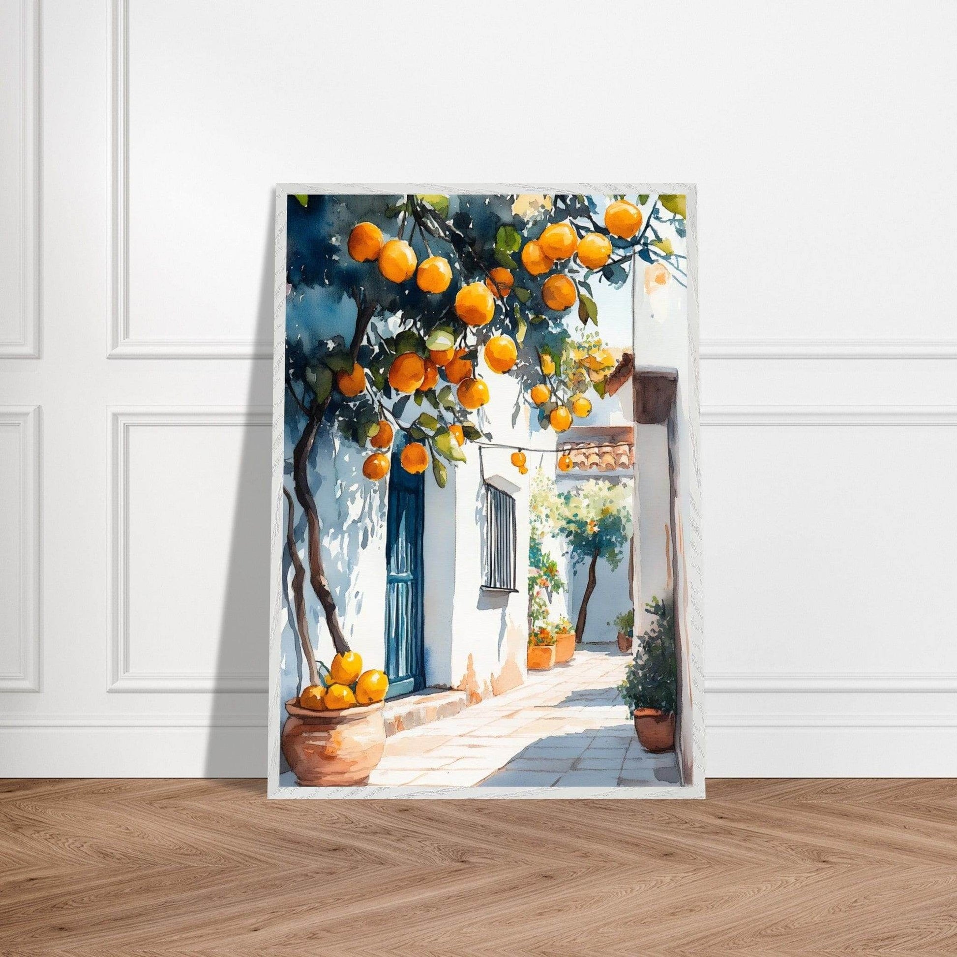 Sun-Drenched Lemon Grove Alley - Vibrantwalls