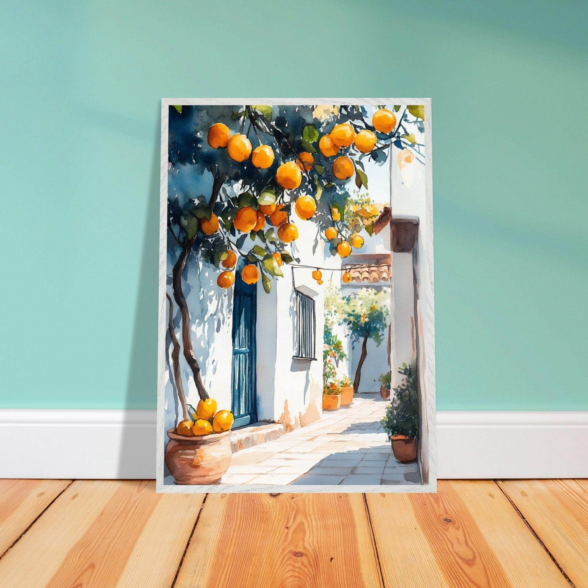 Sun-Drenched Lemon Grove Alley - Vibrantwalls