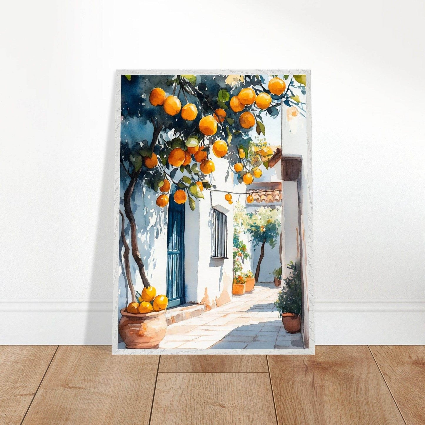 Sun-Drenched Lemon Grove Alley - Vibrantwalls