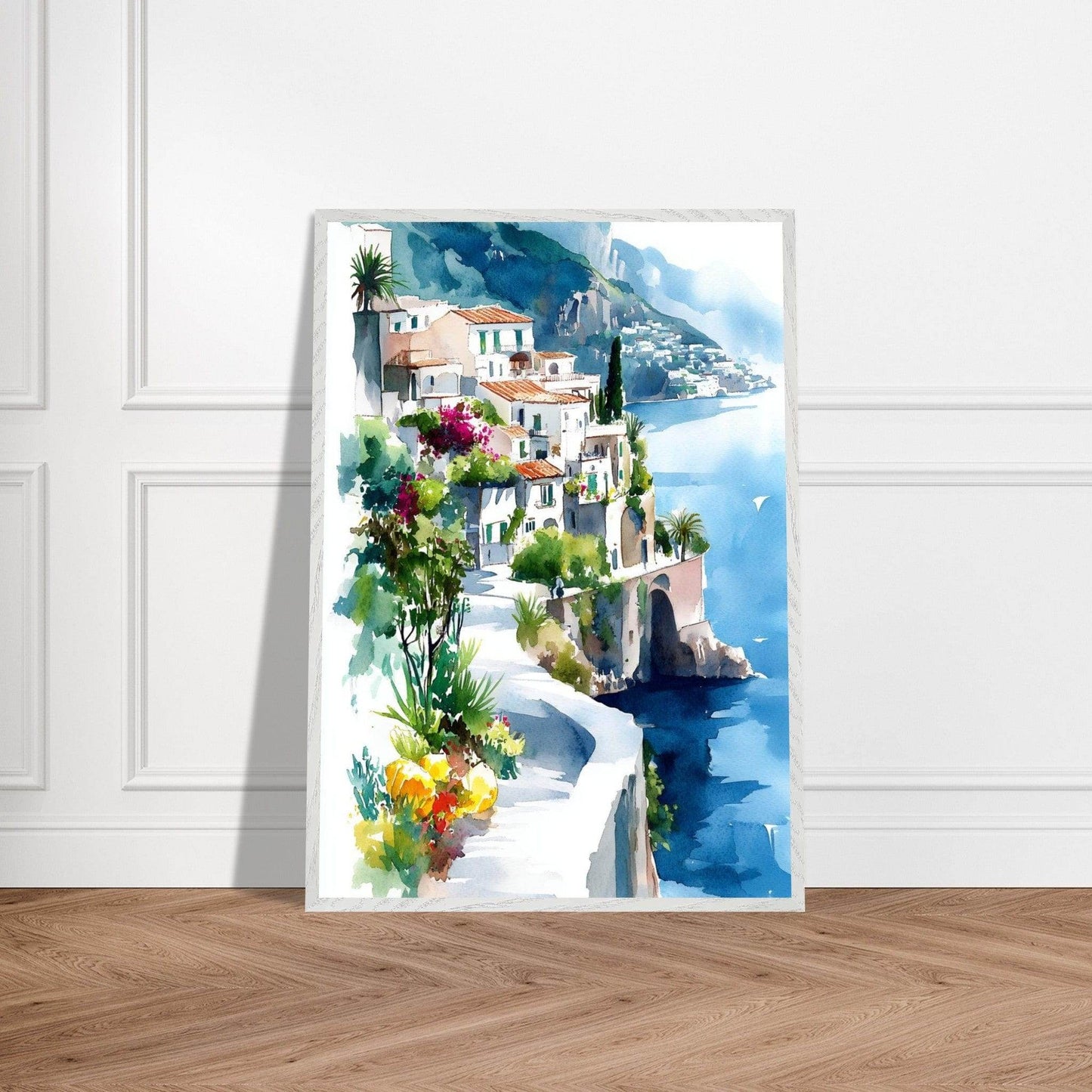 Vintage Italian Coastal Sunset Drive: Experience the Golden Hour - Vibrantwalls