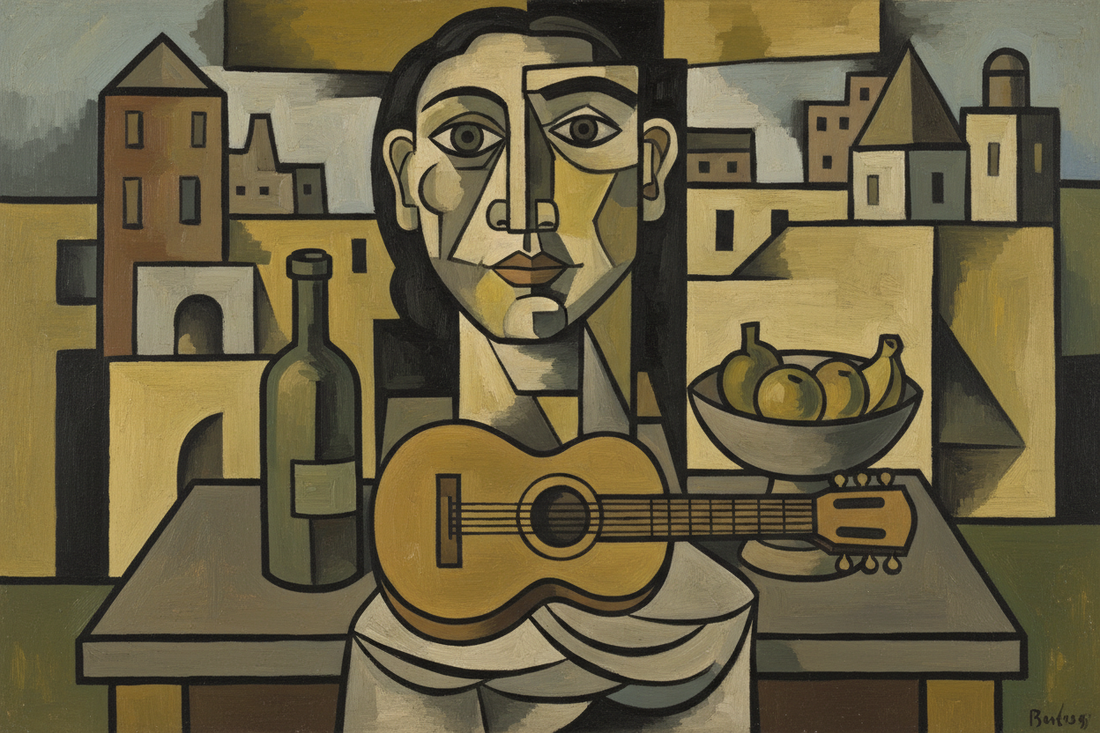 Cubism Wall Art Framed Poster Modern Abstract Decor