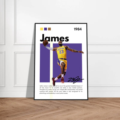 LeBron James Lakers Championship Vintage Art Print - Vibrantwalls