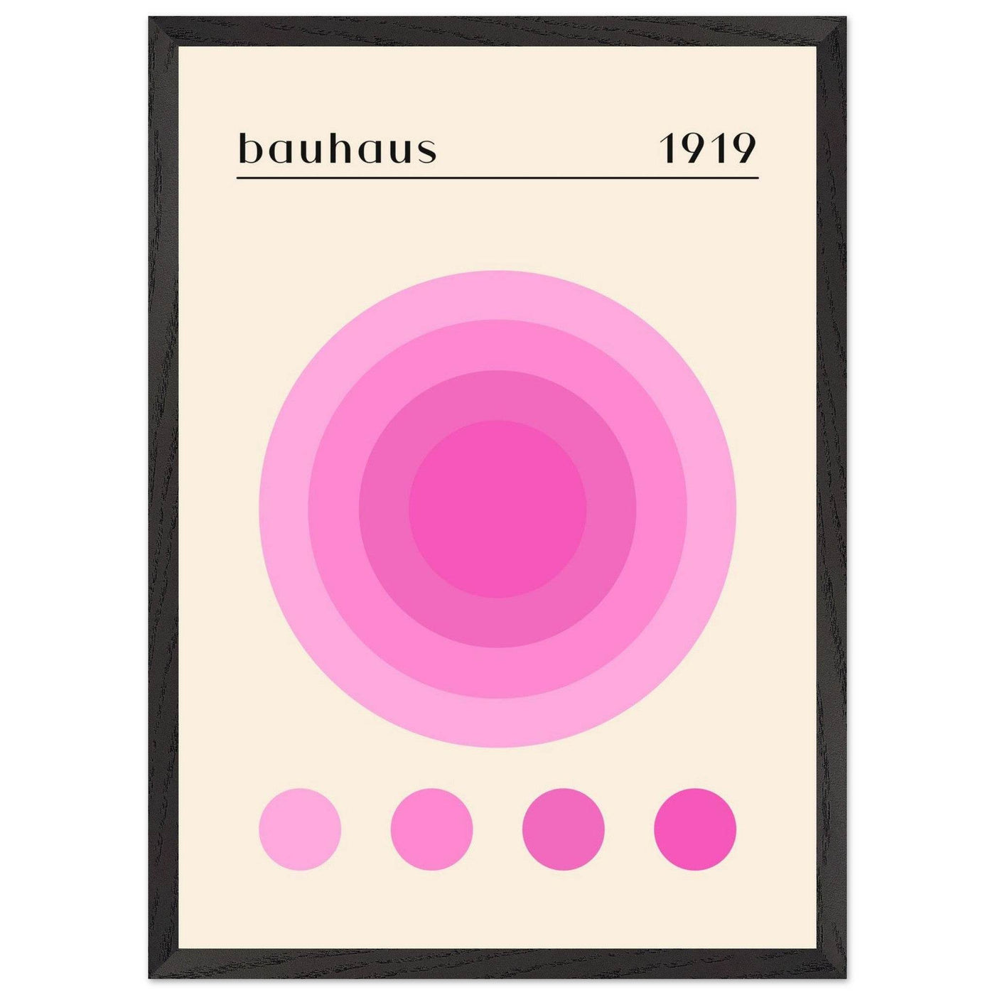 Bauhaus Pink Gradient Circle - Vibrantwalls
