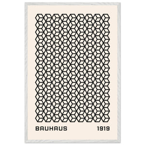 Bauhaus 1919 Geometric Cube Pattern Art Print – Modern Minimalist Framed Poster in Multiple Sizes - Vibrantwalls