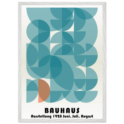 Bauhaus Geometric Art Decor in Teal & Orange – Stylish Modern Decor for Trendy Spaces - Vibrantwalls