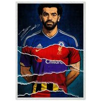 Mohamed Salah Pop Art Football Legend Mounted Framed Poster – Eco-Friendly, Ready to Hang - Vibrantwalls