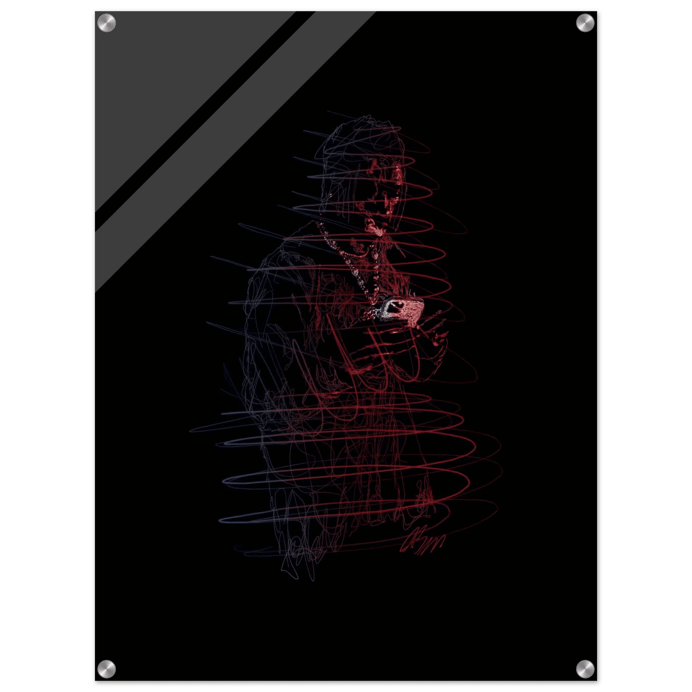 Connor McGregor 'Mystic Mac' Abstract Acrylic Print – Dynamic, Neon-Effect Wall Art in Multiple Sizes - Vibrantwalls