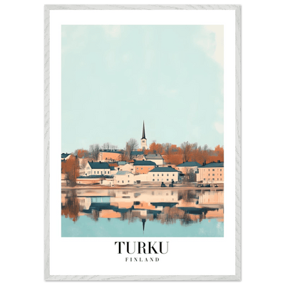 Turku Finland Framed Poster – Serene Nordic Travel Wall Art with Wooden Frame - Vibrantwalls