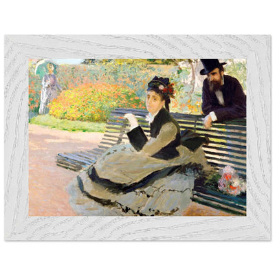 Camille Monet Garden Bench Art – Exquisite Artwork for Garden Lovers - Vibrantwalls