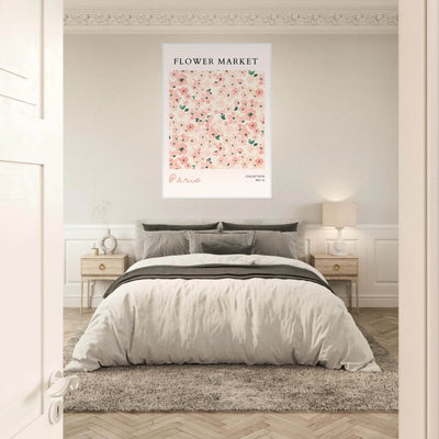 Paris Flower Market Framed Poster – Blush Floral Art Print | Ready-to-Hang Wall Decor in Multiple Sizes & Frame Finishes - Vibrantwalls