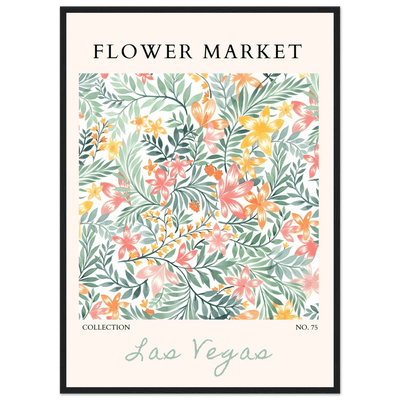 Flower Market Collection Framed Poster – Las Vegas Botanical Bliss Print | Ready-to-Hang Floral Art - Vibrantwalls