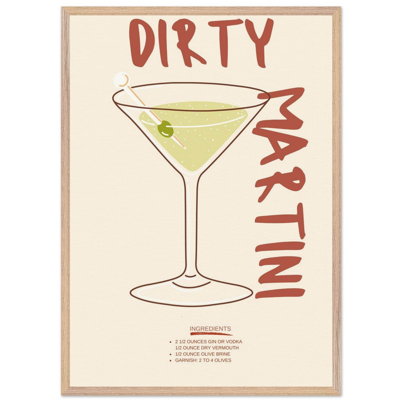 Dirty Martini Cocktail - Vibrantwalls