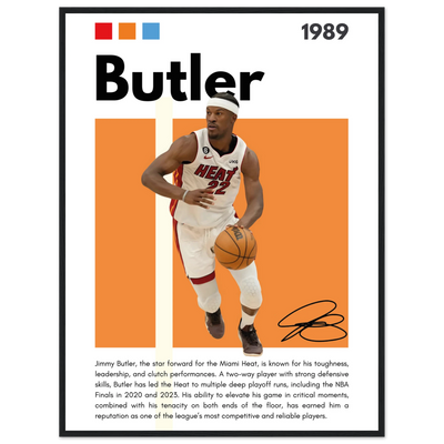 Jimmy Butler Heat Culture Miami Framed Poster 60x80 cm 24x32″ Black frame Vibrantwalls