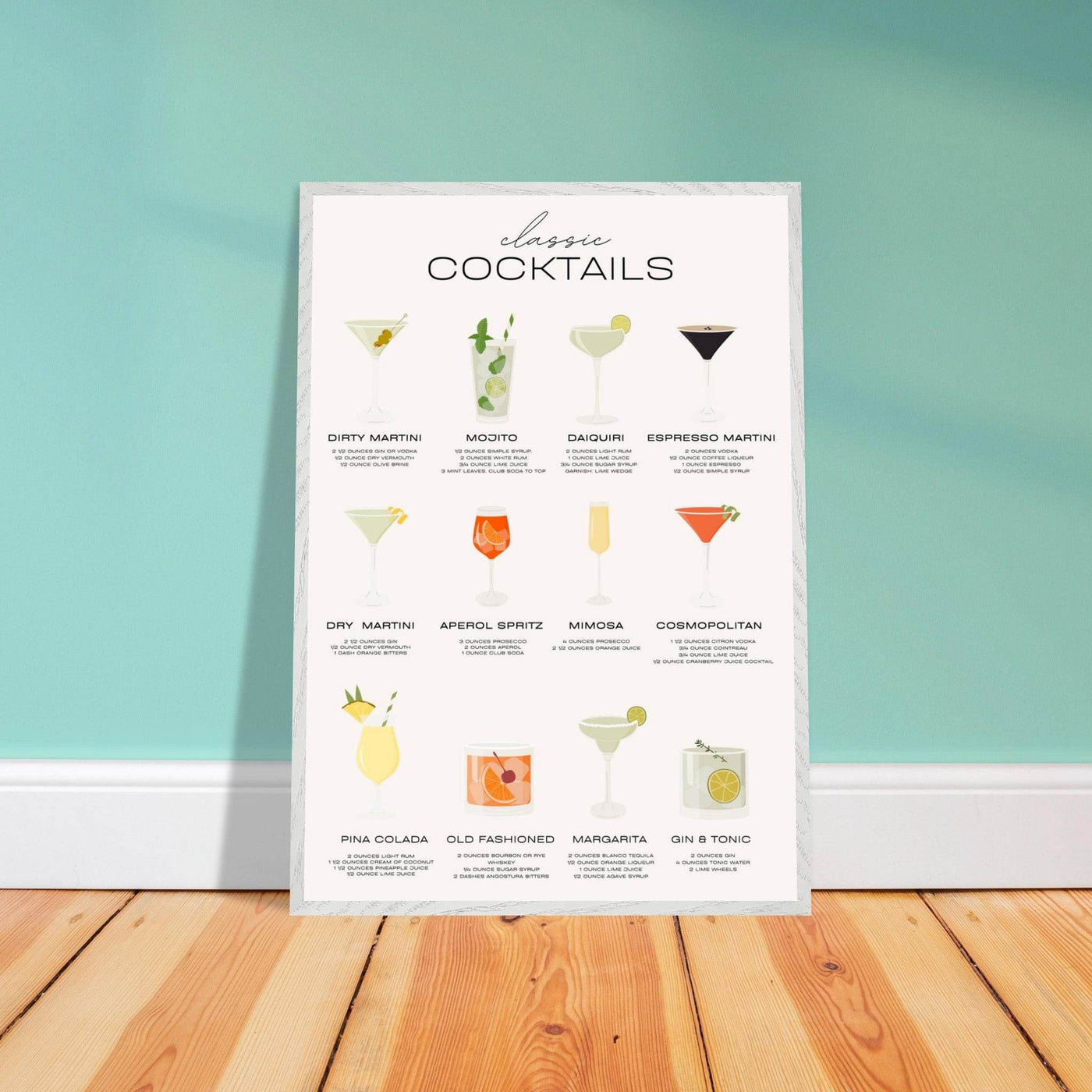 Classic Cocktail Recipe - Vibrantwalls