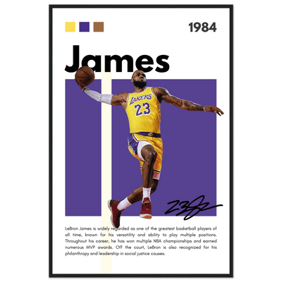 LeBron James Lakers Championship Vintage Art Print - Vibrantwalls