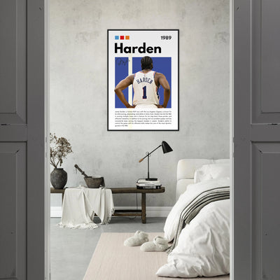 James Harden The Beard Clippers Framed Poster Vibrantwalls