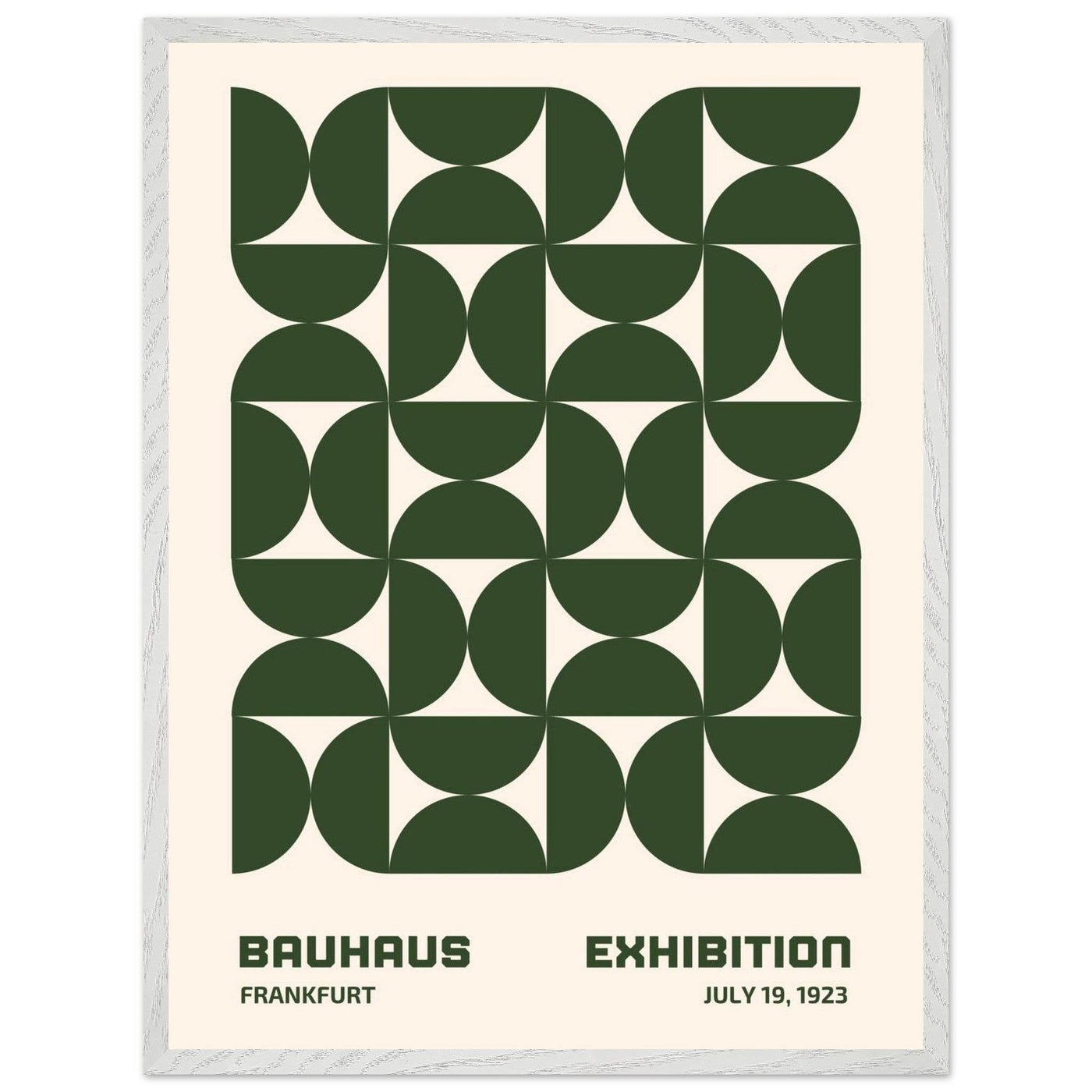 Bauhaus Forest Green & Cream Modern - Vibrantwalls