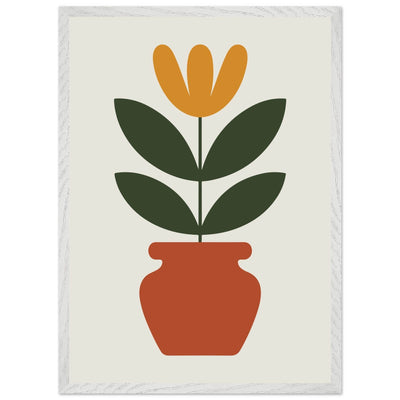 Abstract Potted Floral Art - Vibrantwalls