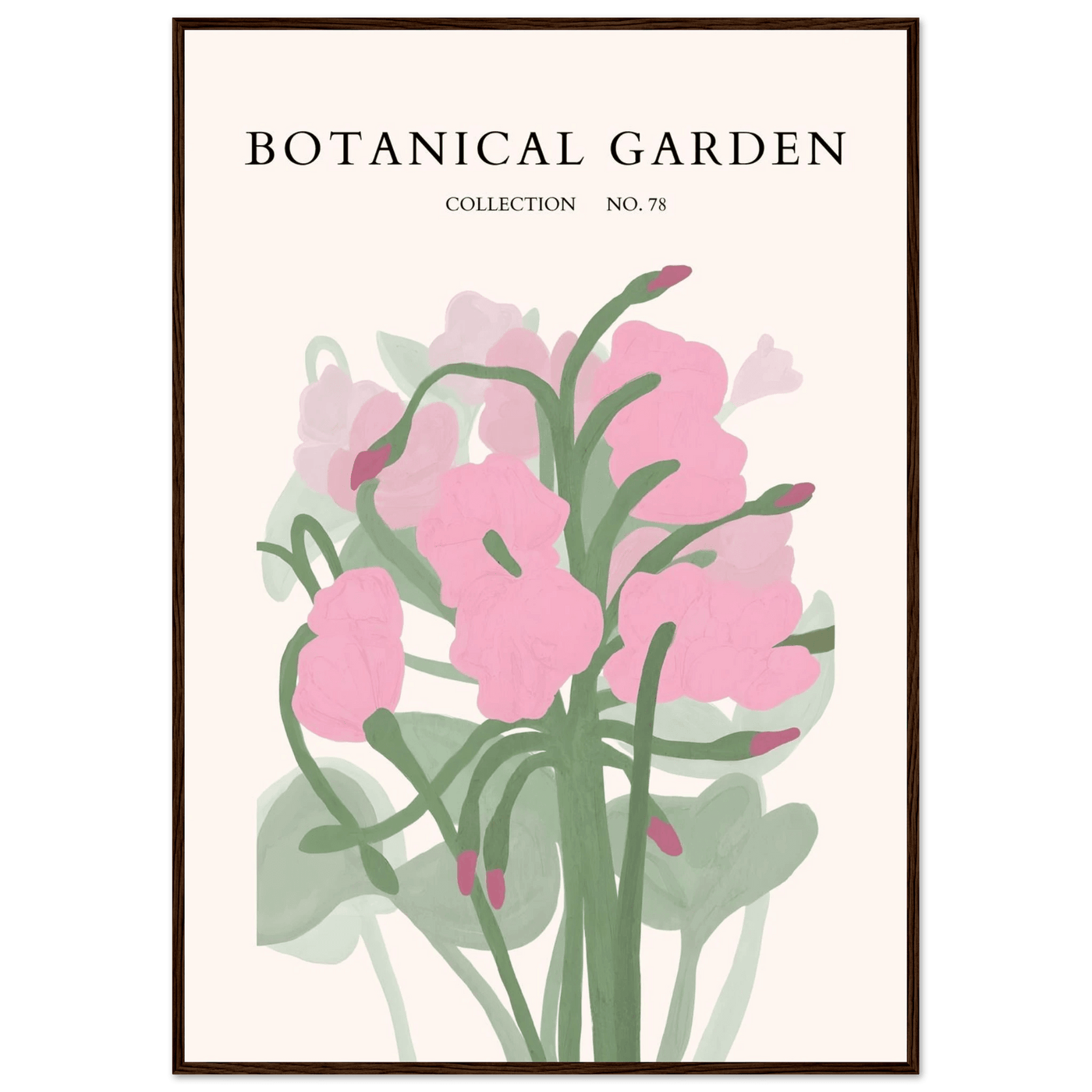 Botanical Garden Collection No. 78 Framed Poster – Blush Pink & Sage Green Floral Art Print | Ready-to-Hang - Vibrantwalls