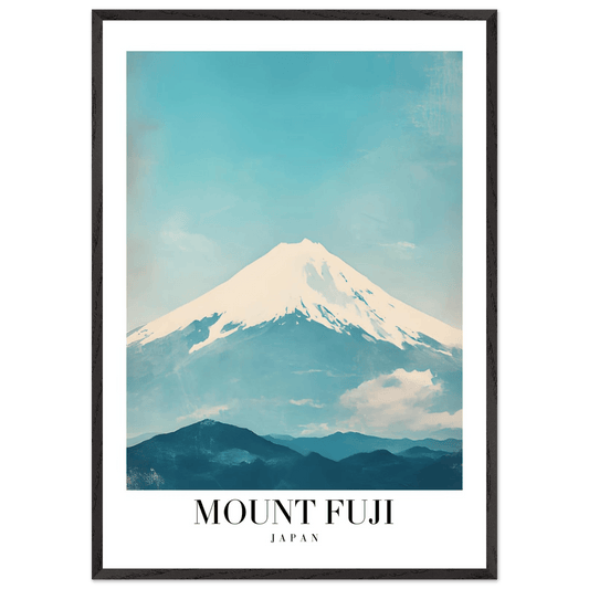 Mount Fuji Japan Serene Vintage Travel Poster - Wall Art - Vibrantwalls