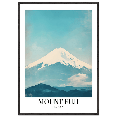 Mount Fuji Japan Framed Poster – Serene Vintage Travel Wall Art with Wooden Frame - Vibrantwalls