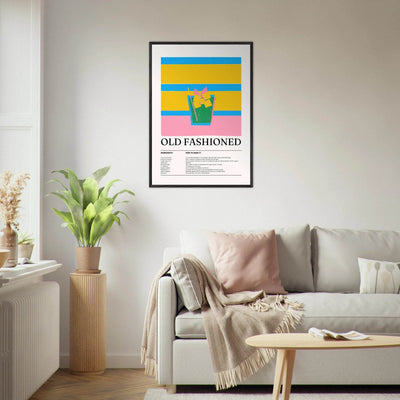 Old Fashioned Cocktail Recipe Art Print - Vibrantwalls