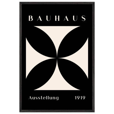 Bauhaus Ausstellung 1919 Black & Cream Minimalist - Vibrantwalls