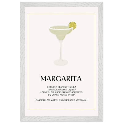 Margarita Cocktail Recipe Tequila Lime Salt Rim - Vibrantwalls